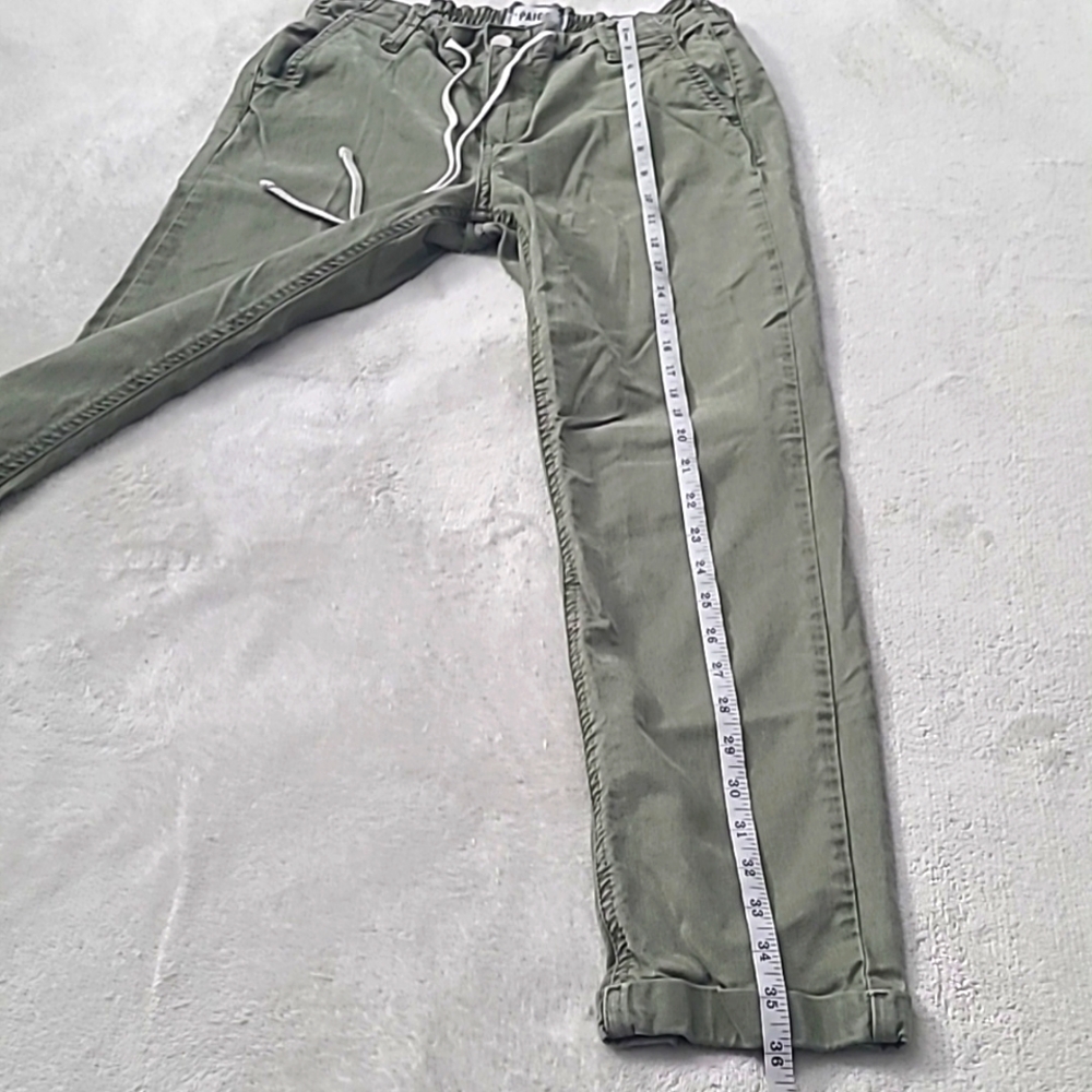 Paige Olive Green Jogger Pants Size 26 Stretch Tapered Casual Loungecore Y2K - Picture 10 of 15